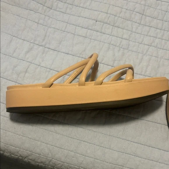 A New Day Women's Cream Strappy Sandals - Picture 2 of 3